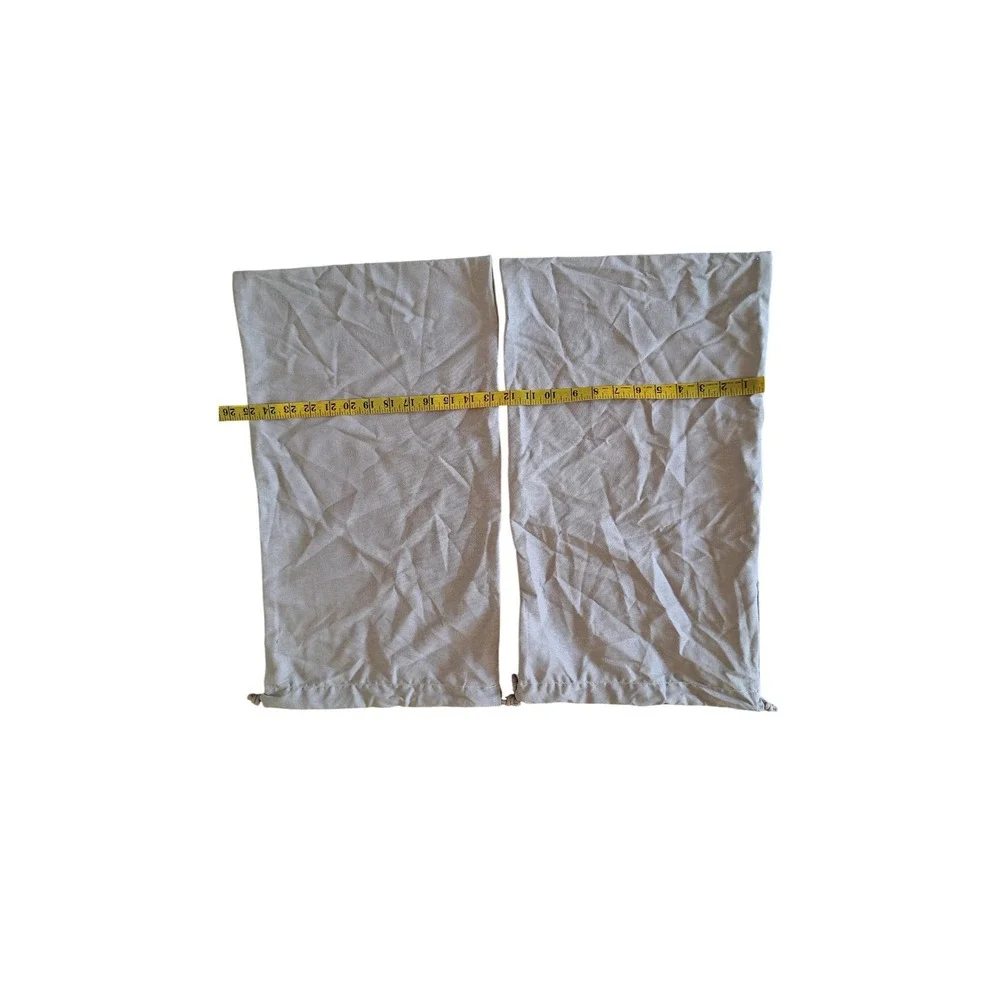 Onsen Tan Cotton Drawstring Storage Bags Set of 2 Large
